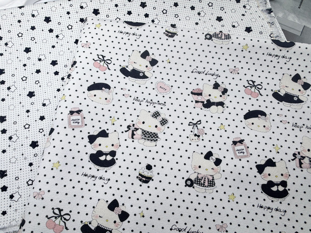 版权花色全棉8安帆布和府绸香奶奶凯蒂包包桌布背带裤外套,纺织面料/辅料/配套,棉麻面料,淘宝优惠券,粉丝福利购,淘宝优惠卷