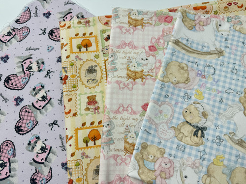 全棉8安帆布高密丝光帆布卡通狗拼布猫包包外套桌布手工数码印花