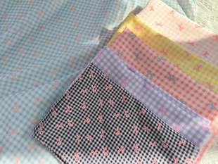 旗袍洛丽塔裙肠圈布料 高密锦棉格子蝴蝶结童装 直播福利价满20 包邮