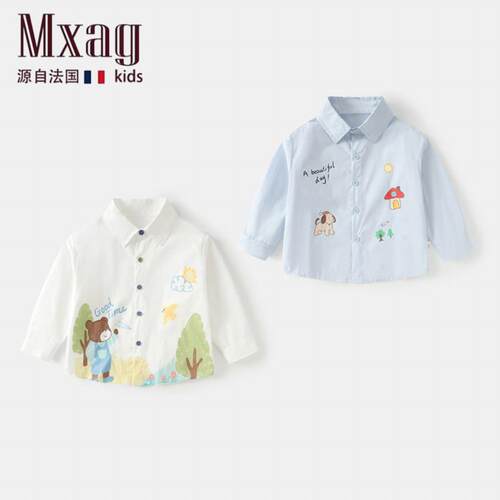 MXAG儿童衬衫春秋款男童