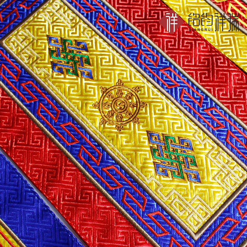 藏式中国结铃杵垫法器垫子鼠标垫铃杵防滑垫子刺绣吉祥摆件用品