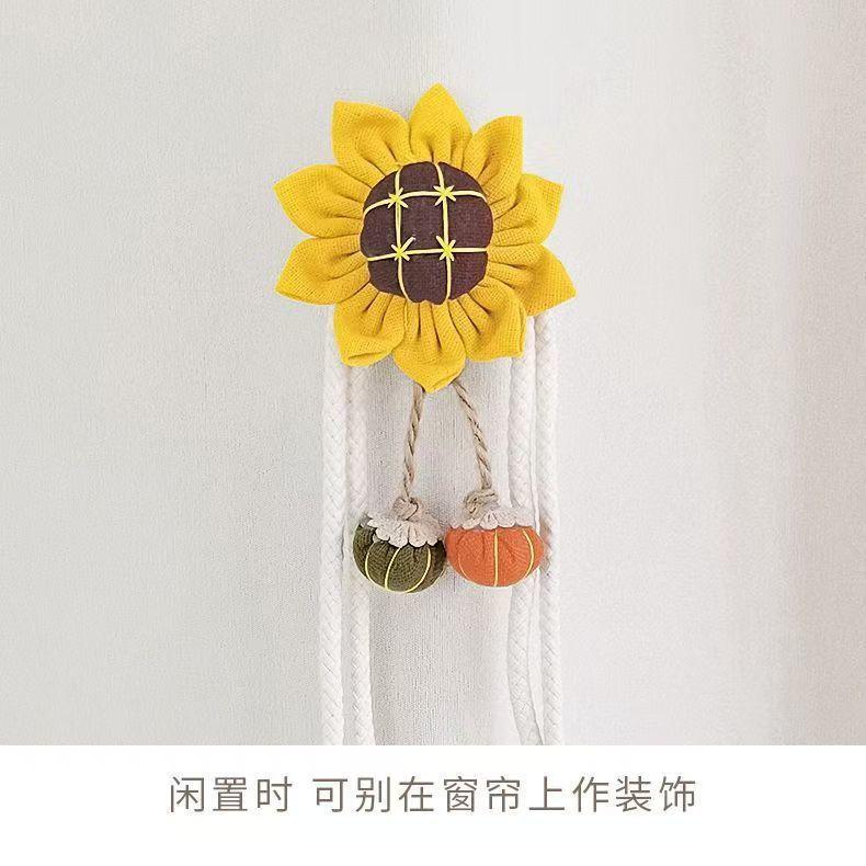 现代简约窗帘绑带一对装可调节绳子绑窗帘扣收拢捆束带装饰花朵