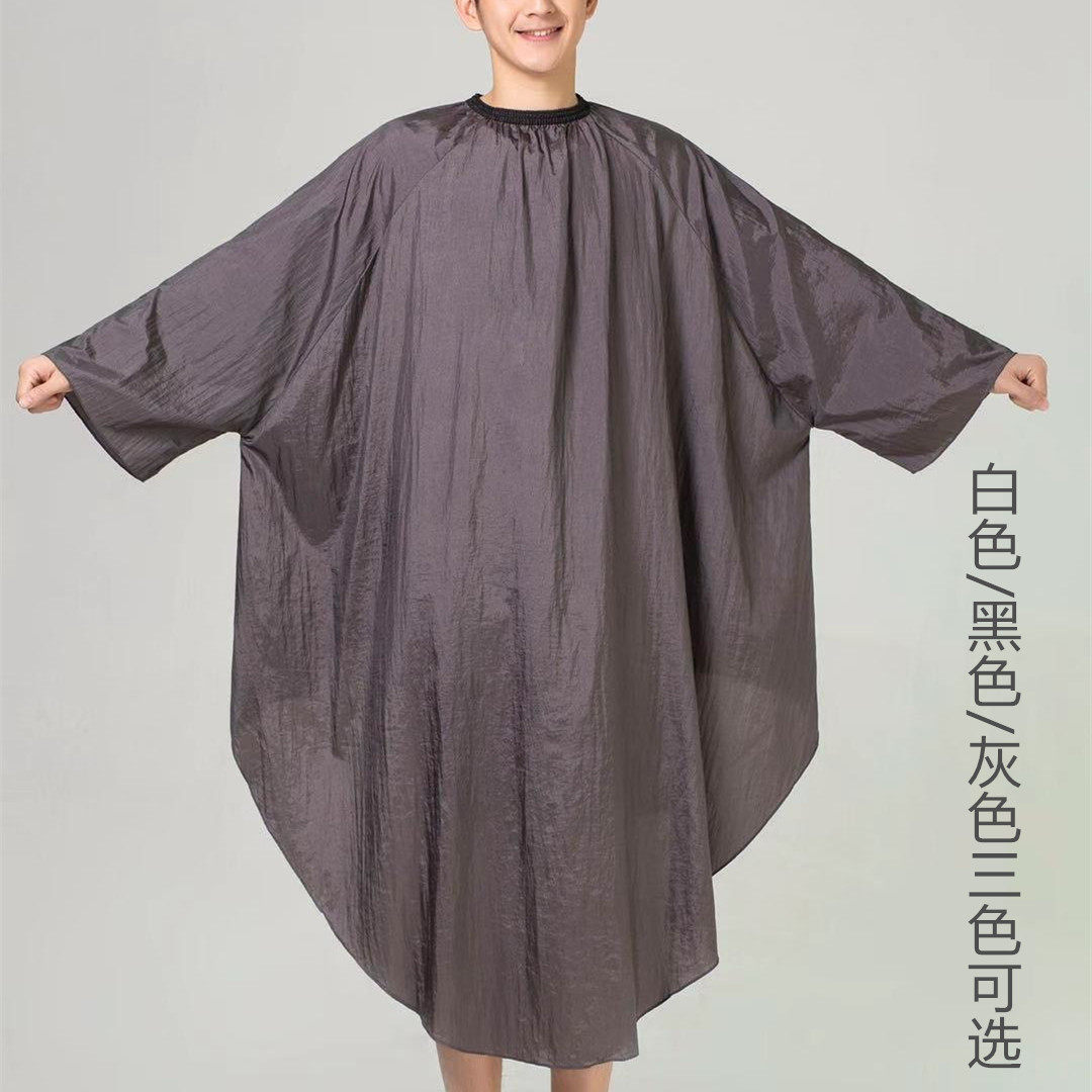 理发带袖子围布加大号剪发围布不粘发防静电成人发廊发型师专用