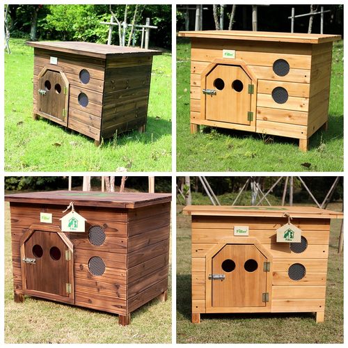 fiber实木户外猫窝狗屋