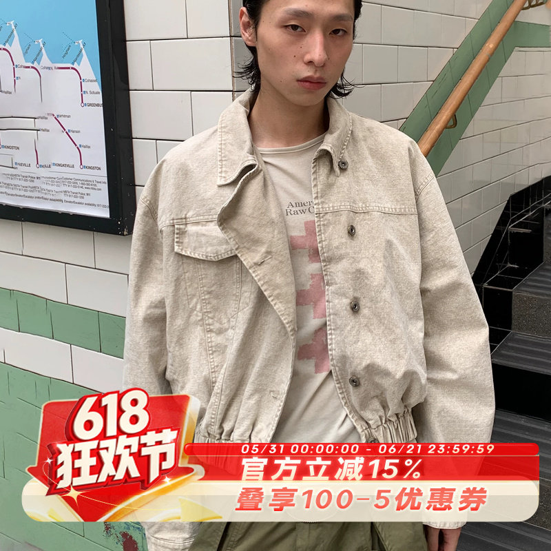 SADSOUP ORDERLY JACKET 盐渍白 重工洗水 箱型廓形 传令兵夹克