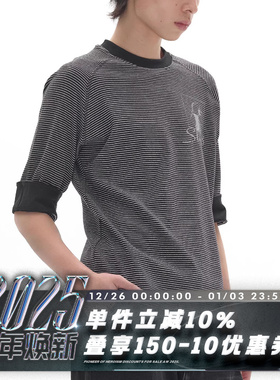 POH IDAHO SLEEVE 细条纹 轻摇滚印花 复古七分袖 白日梦长袖