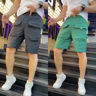 大口袋时尚 潮流工装 短裤 2023夏季 五分裤 男士 男冰丝百搭半裤 男 新款