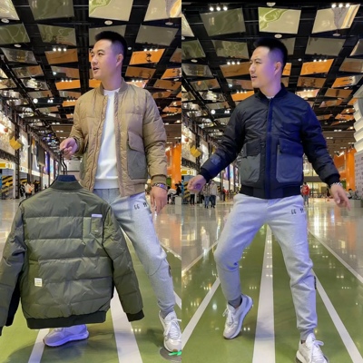 羽绒服新款男潮流百搭棒球领短款