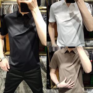 欧货夏季短袖商务绅士无痕POLO衫