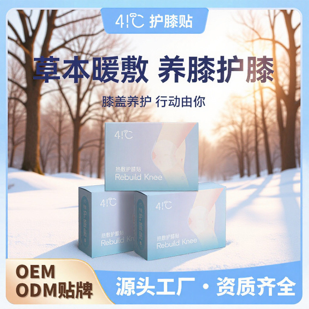 暖友氨糖软骨素元气达人同款膝盖贴代加工暖宝宝贴暖膝贴发热护膝