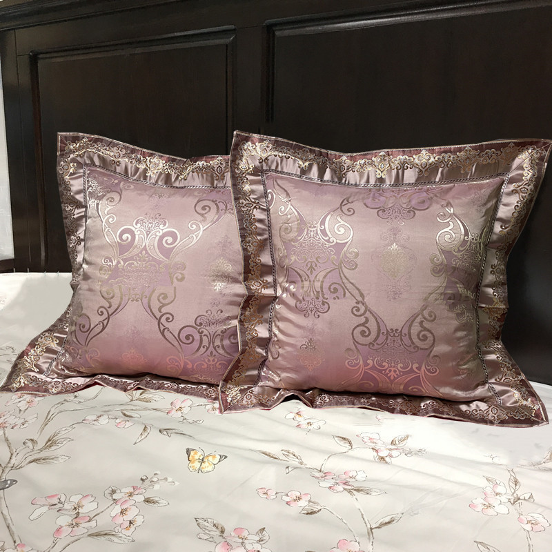 60x60床头靠垫套全棉贡缎提花