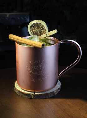 莫斯科骡子杯铜杯调酒驴子杯带把手鸡尾酒杯304不锈钢Moscow Mulu