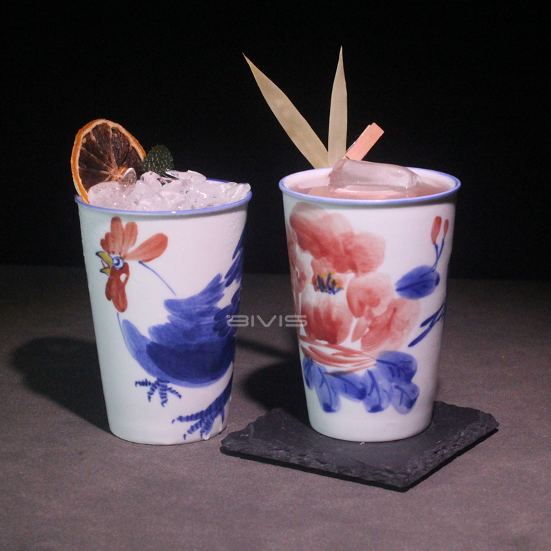 陶瓷手绘鸡尾酒杯个性薄荷朱丽普