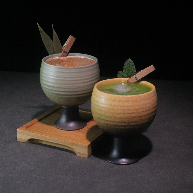 陶瓷高脚鸡尾酒杯氛围咖啡调饮杯