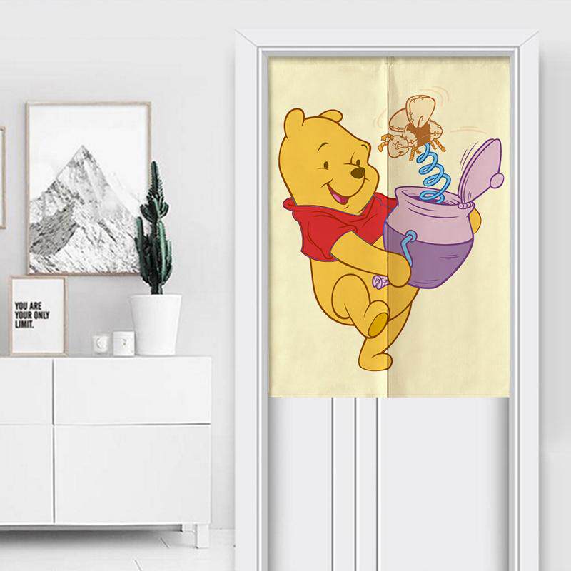 棉麻布艺门帘卧室卡通半帘厨房装饰隔断帘卫生间厕所帘子装饰布帘