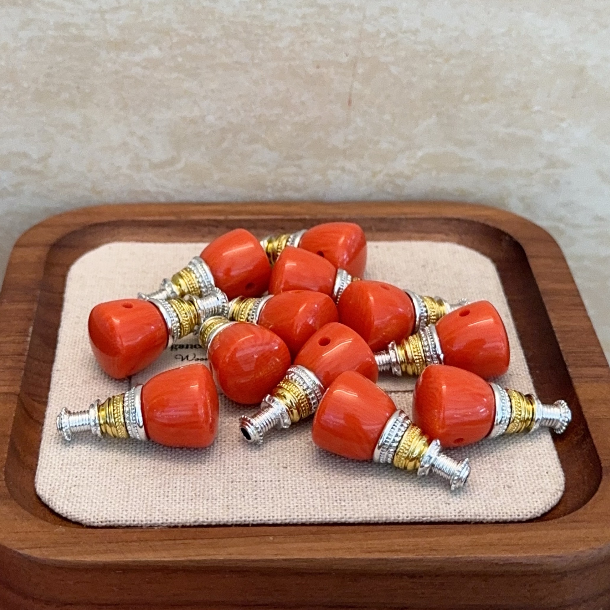 纯铜三通合集醒狮文玩DIY时尚饰品配饰手工编织佛珠手串手饰项链