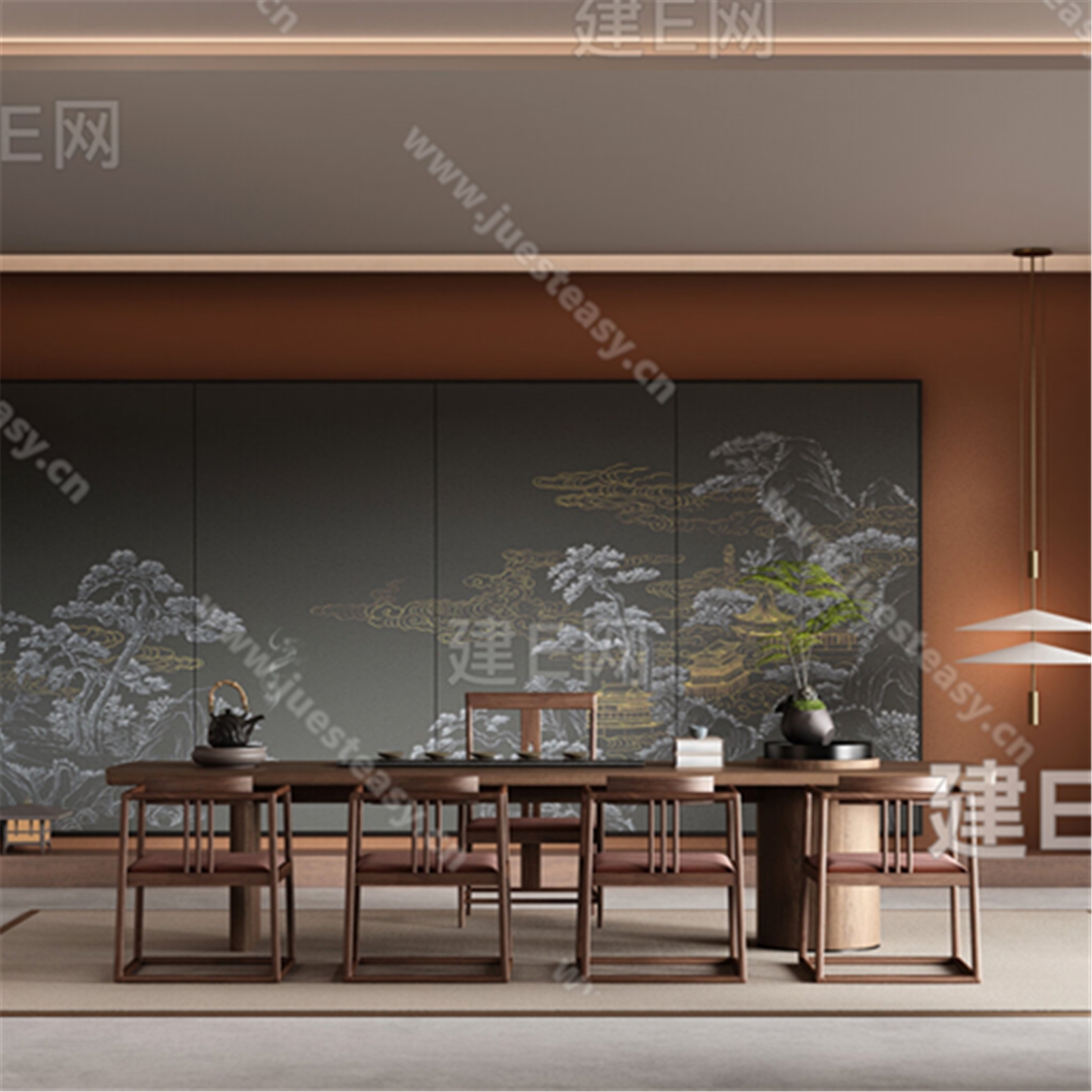 新中式实木茶桌椅组合茶室茶台茶几家用泡茶桌功夫茶台可定制