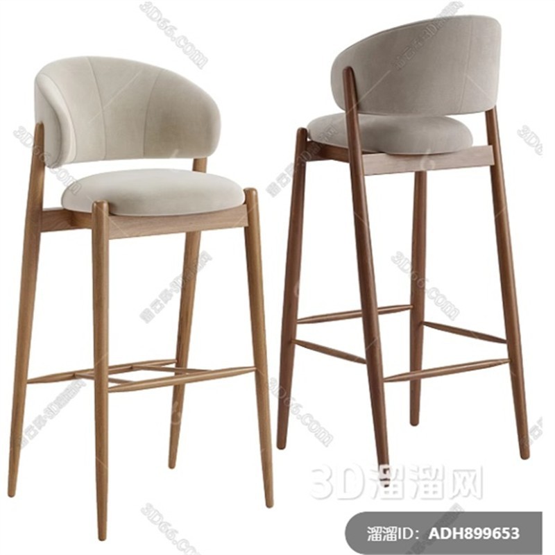 北欧实木吧椅现代时尚酒吧咖啡厅