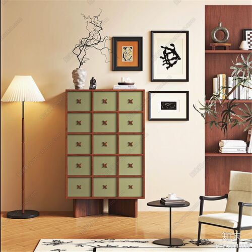 法式复古实木斗柜客厅靠墙储物柜