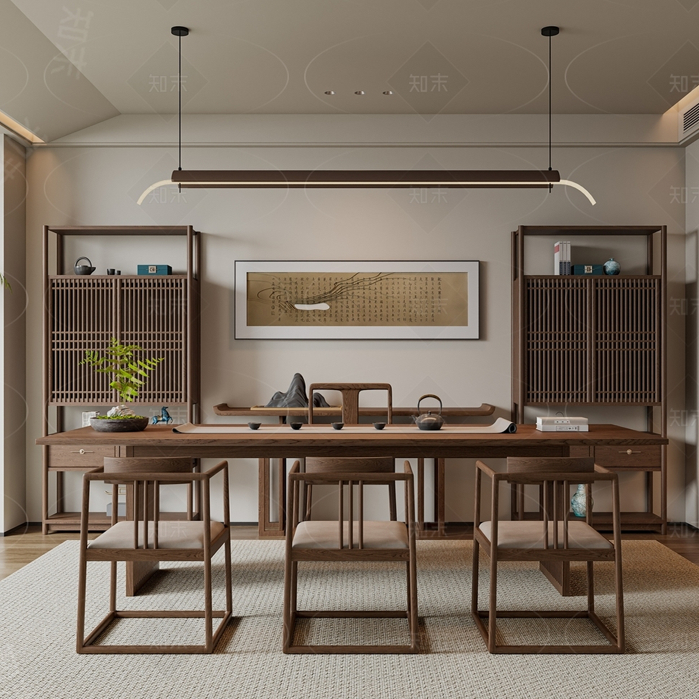 新中式实木茶桌客厅茶台实木茶桌泡茶台功夫茶台茶桌椅定制组合