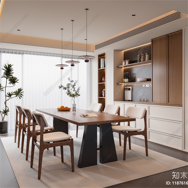 北欧设计师轻奢实木餐桌现代家用小户型吃饭桌子创意民宿黑色餐桌