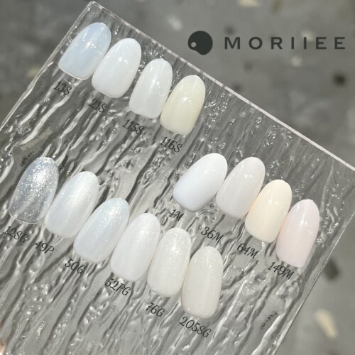 白色日式美甲MORIIEE瓶装色胶