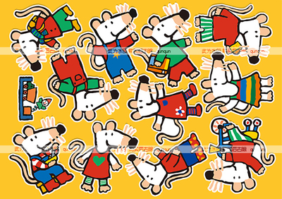 小鼠maisy波波儿童贴纸可爱