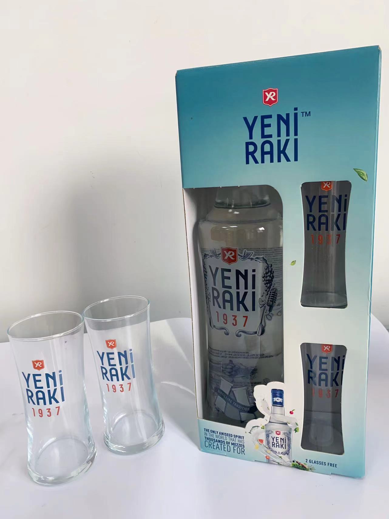 YENI RAKI狮子奶礼盒装土耳其茴香酒拉克酒附两个杯子