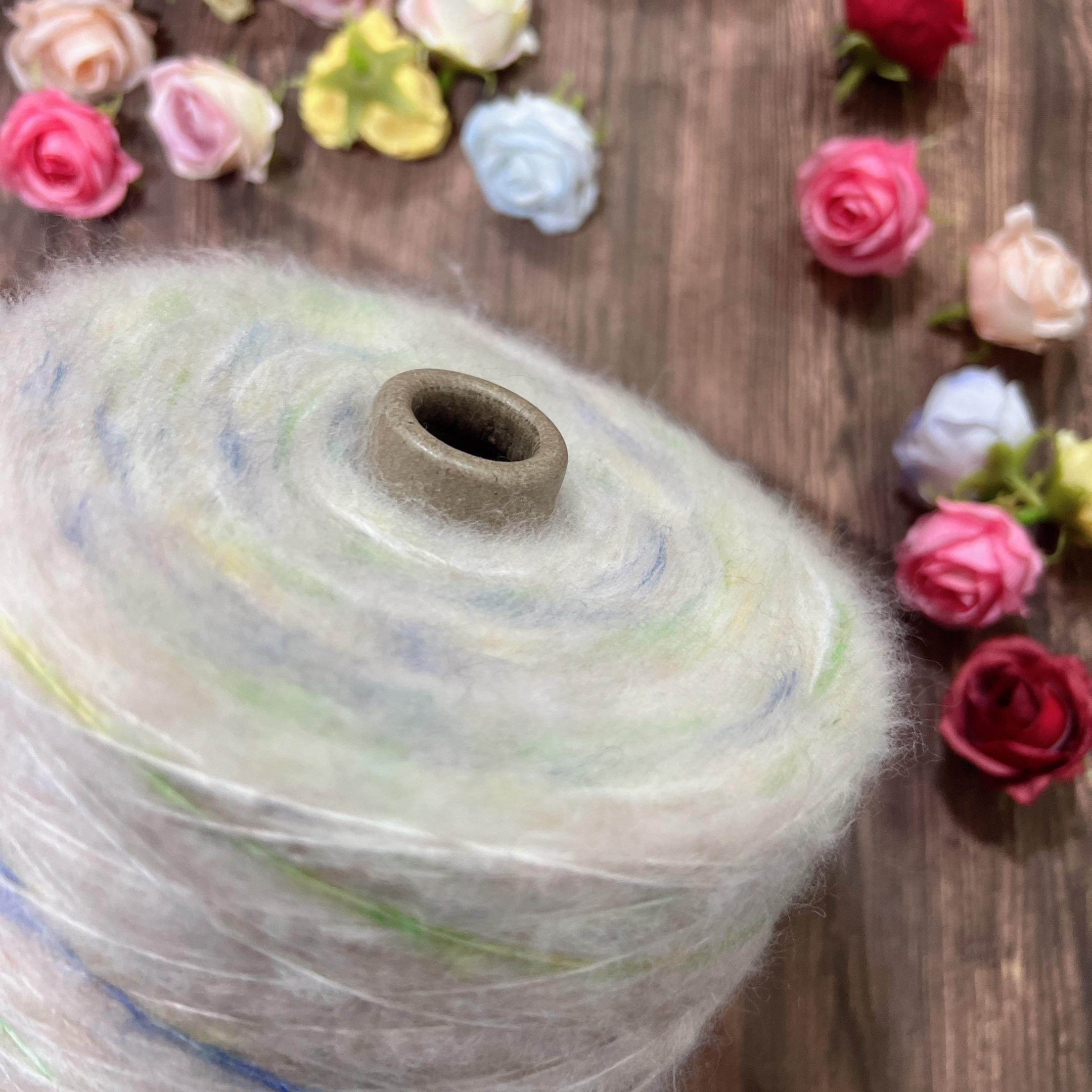 500g小心心喷毛纱毛线长段染渐变色蛋糕手工编织帽子包包外套DIY