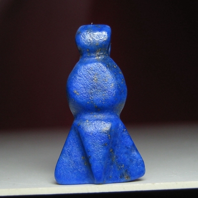 千年老青金石护身符吊坠21.5mm