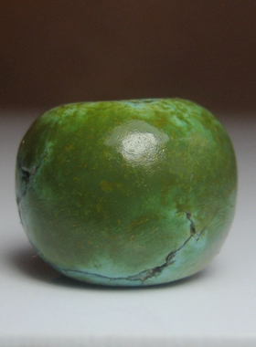 老绿松石桶珠14×11.5mm