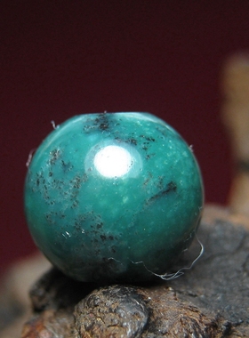 文玩配珠老绿松石古董珠饰