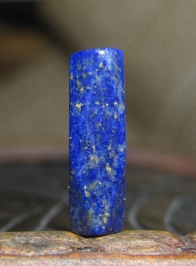 老青金石方棱管珠4×14.5mm