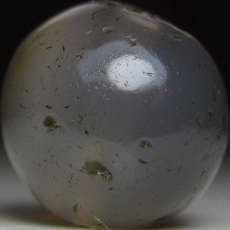 千年老灰蓝玉髓玛瑙珠11.5×11mm