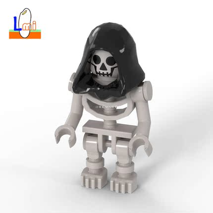 国产小颗粒积木死神帽子30381零件人仔穿戴兜帽风帽头饰配件98011