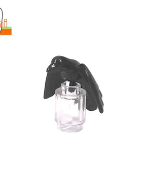 国产小颗粒积木梅鸟乌鸦动物素色动物13665零件MOC万圣节场景黑鸟