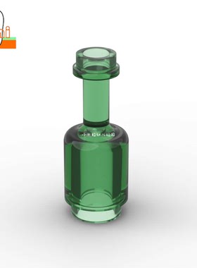 国产小颗粒积木玻璃瓶啤酒瓶高脚杯95228瓶子DIY人仔用品餐具道具