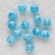 海蓝雪花款 玻璃珠16mm精彩球玻璃弹珠柜台装 饰玻璃球工艺品