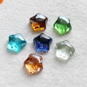 星星珠 鱼缸花瓶装 造型卡通珠 饰珠 扮 节日装 七色星星玻璃珠