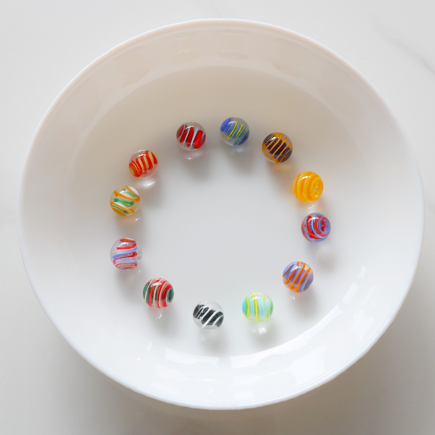 闪电系列精彩怀旧实心球玻璃珠