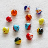 精彩球16mm太极款 玻璃弹珠装 饰玻璃球迷你玻璃工艺品跳棋玻子溜子
