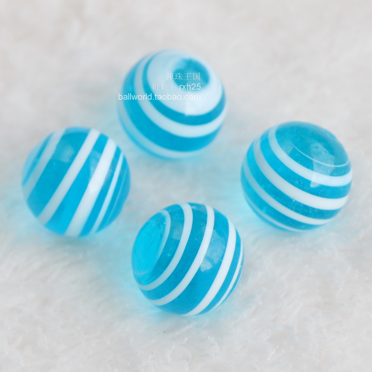 湖蓝蓝白弹珠16mm儿童玩具礼物