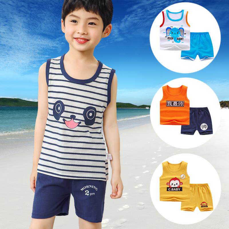背心宝宝套装纯棉短裤男童吊带女童2019薄款儿童夏装小童婴儿潮装|msdalam kategori Kanak-kanak/Bayi/Keluarga dipasang, menetapkan - dari Buy2taobao.com untuk memberikan perkhidmatan ejen Taobao profesional membeli