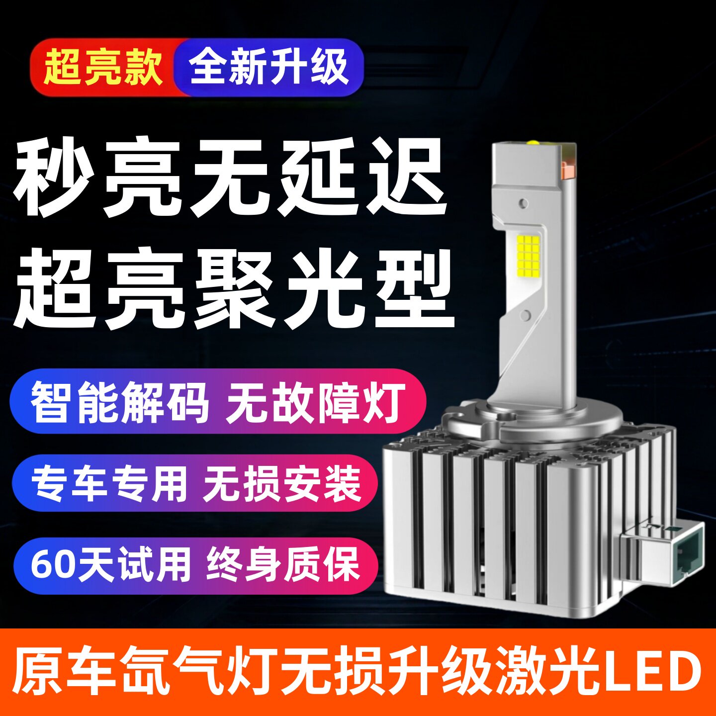 超亮聚光D5S D3S D1S D4S D2S D2H D8S D2R疝气灯升级激光LED大灯