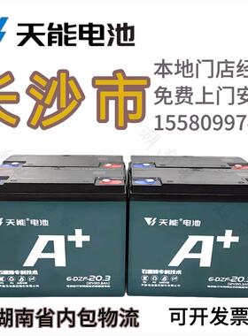 天能36v48v60v64v72V20a32AH电动车电池电瓶长沙上门安装湖南包邮