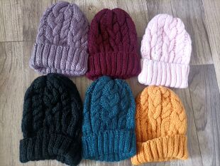 清仓出口欧洲女冬季保暖套头针织毛线帽子