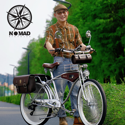 自行车拿诺复古单车电镀沙滩通勤