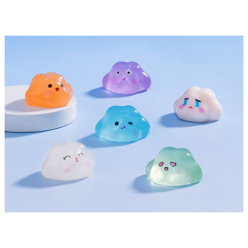 无聊了 夜光小云朵多款可爱表情 模型微景观摆件 DIY手工场景配件