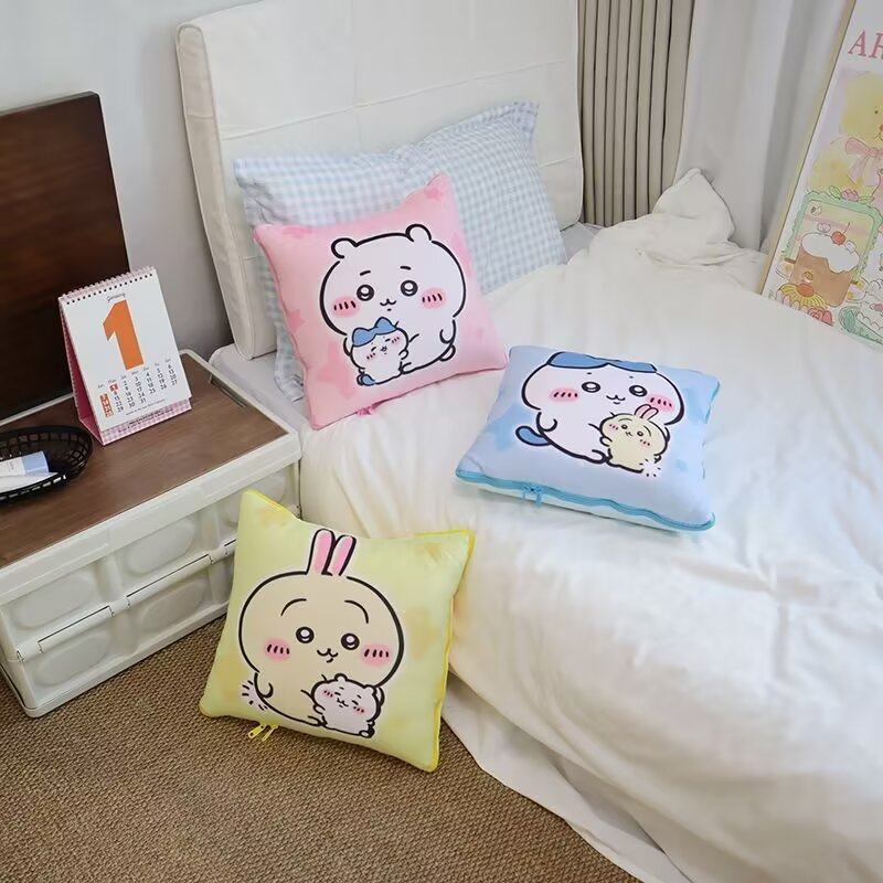 可爱卡通吉伊卡哇抱枕靠垫被子两用空调被办公室午睡枕毯子二合一,居家布艺,抱枕被,淘宝优惠券,粉丝福利购,淘宝优惠卷