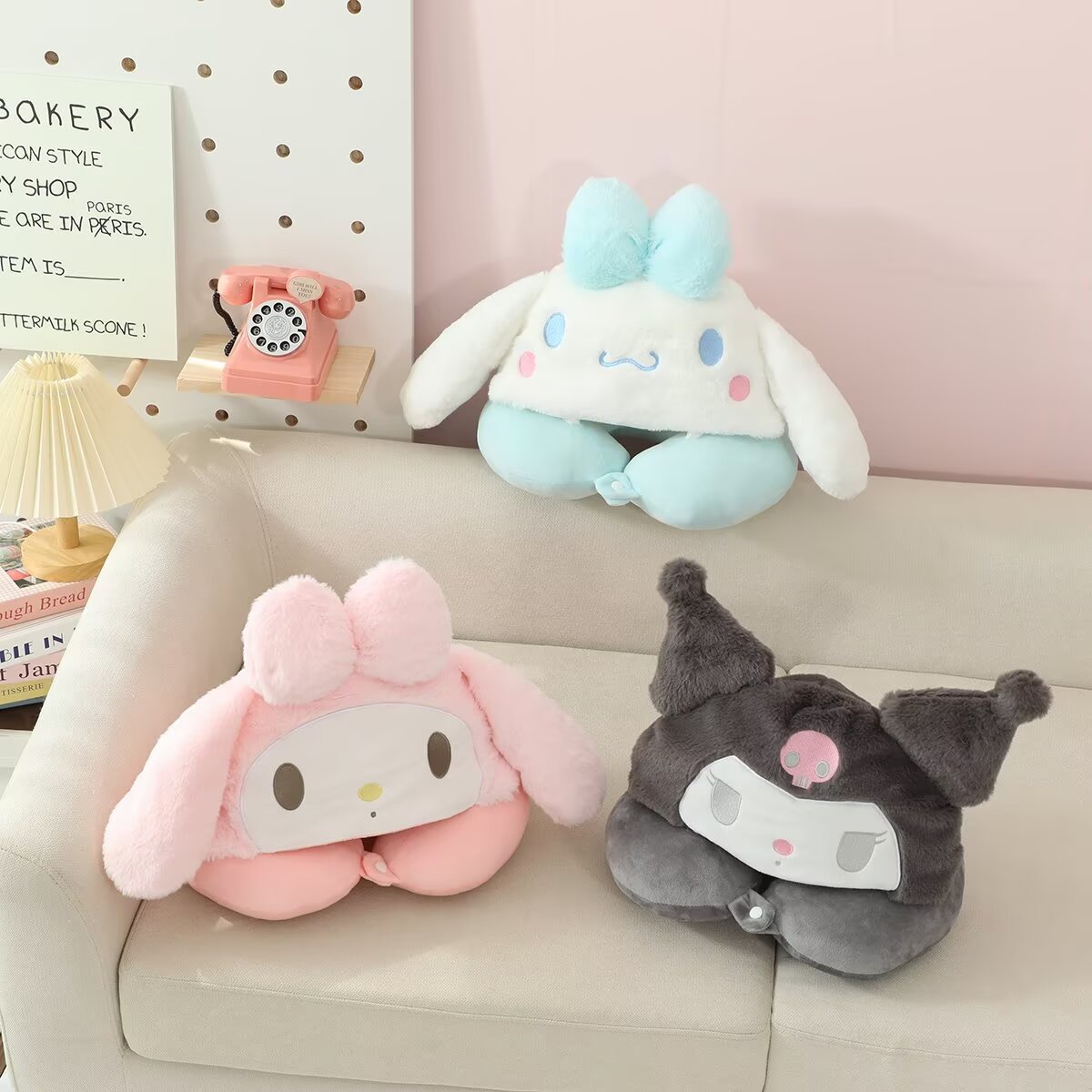 可爱卡通U型枕连帽午睡枕护颈枕旅行飞机u形头枕护颈椎神器枕头